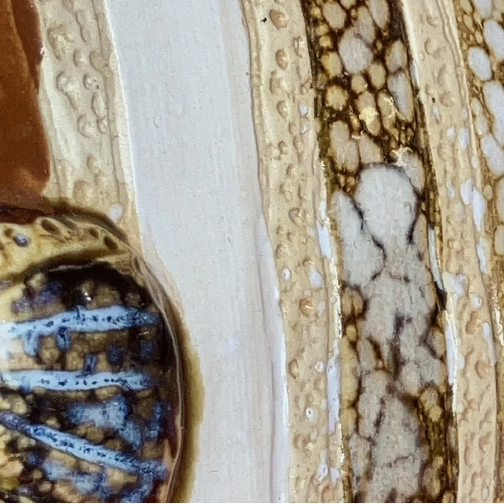 Ceramic Striped Fish Decor French majolica